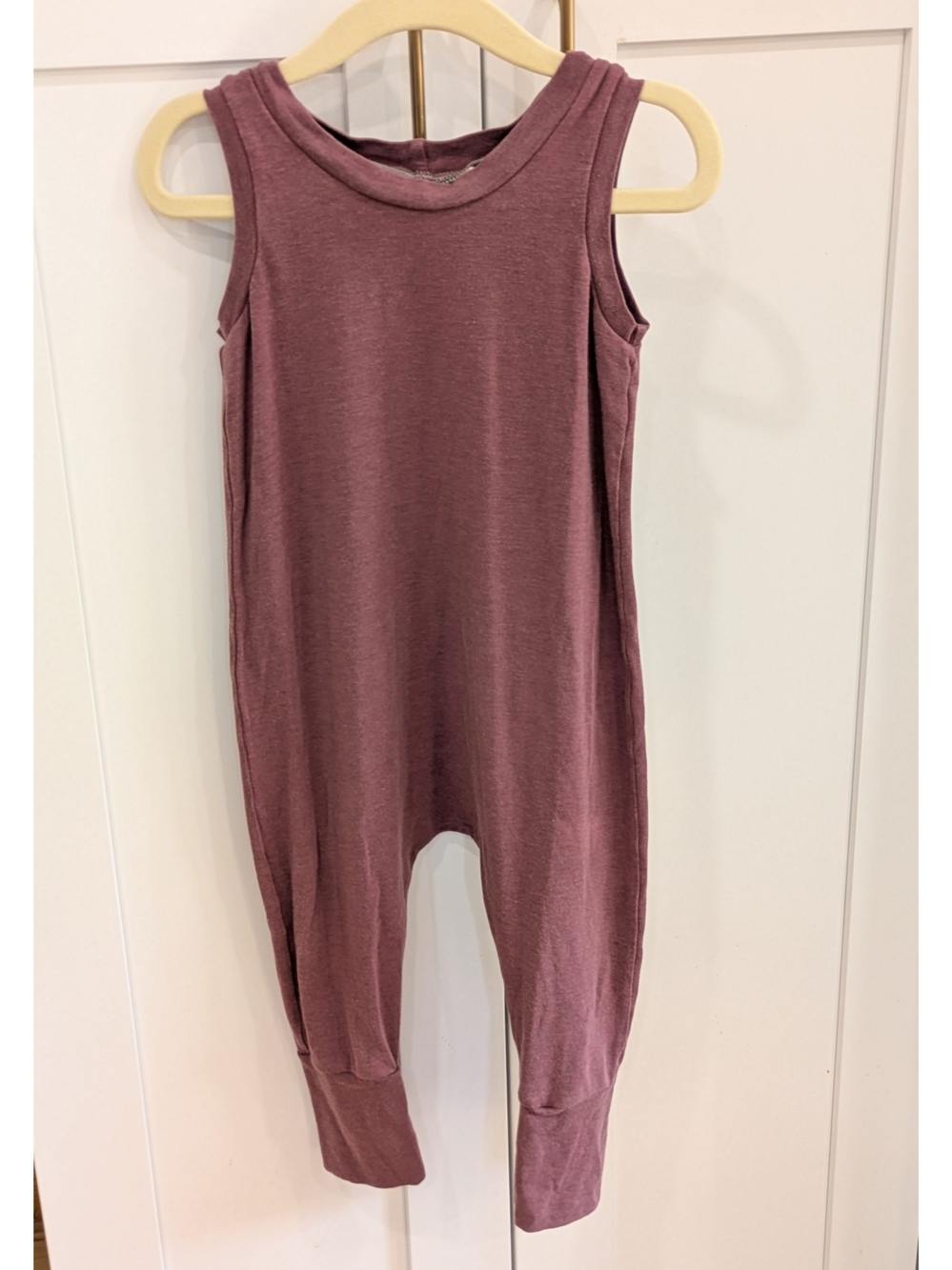 Sleeveless Mauve Baby Romper